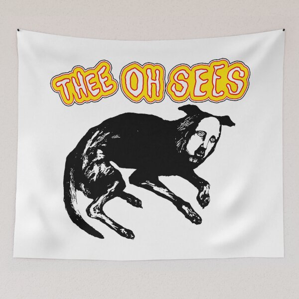Item preview, Psychedelic Rock Black Silhouette Dog designed and sold by ShadeFall.