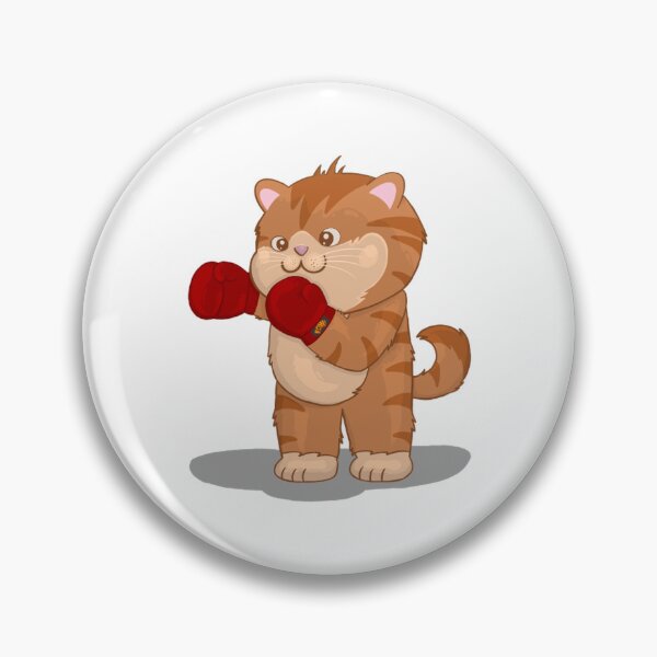 Item preview, Boxing Cat Cute Kitten Wearing Red Gloves Art designed and sold by Eowcat.