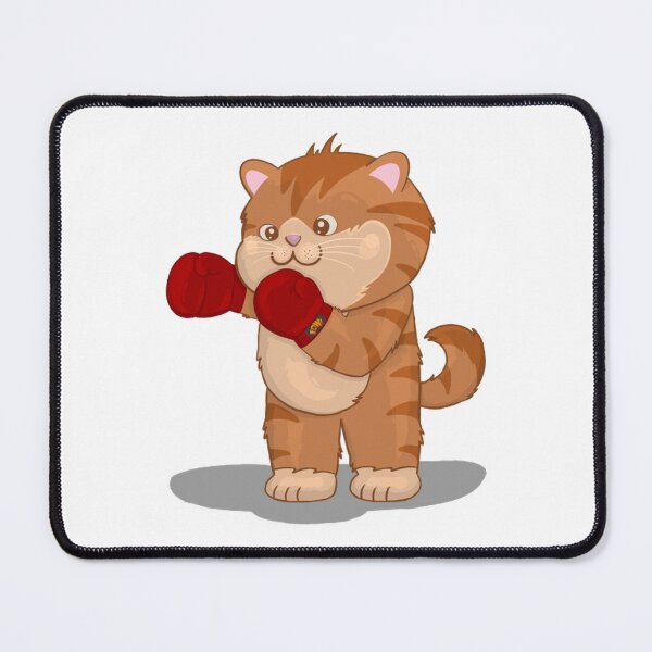 Item preview, Boxing Cat Cute Kitten Wearing Red Gloves Art designed and sold by Eowcat.