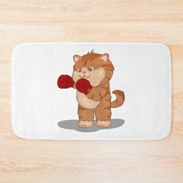 Item preview, Boxing Cat Cute Kitten Wearing Red Gloves Art designed and sold by Eowcat.