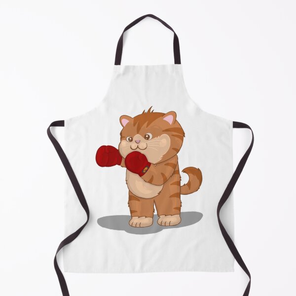 Item preview, Boxing Cat Cute Kitten Wearing Red Gloves Art designed and sold by Eowcat.