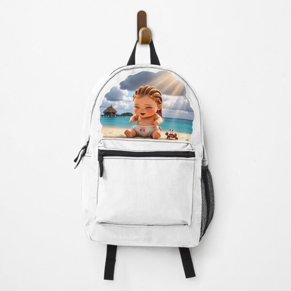 Item preview, Cute Beach Baby & Little Crab Friend Sticker ! Sun-Kissed Tropical Baby on the Beach Art ! Catch the ultimate summer vibes with this adorable tropical illustration! ☀️?️ designed and sold by Ulikedigital14.