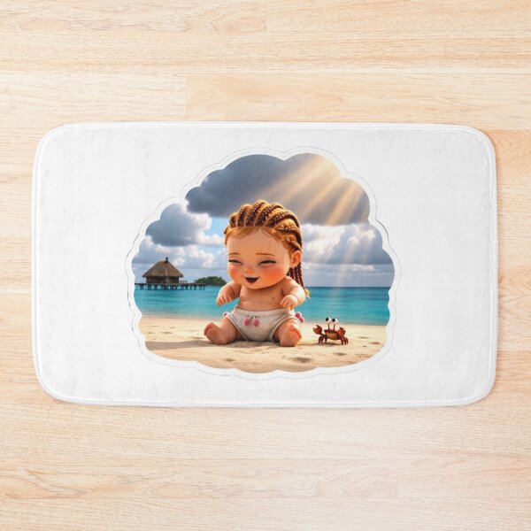 Item preview, Cute Beach Baby & Little Crab Friend Sticker ! Sun-Kissed Tropical Baby on the Beach Art ! Catch the ultimate summer vibes with this adorable tropical illustration! ☀️?️ designed and sold by Ulikedigital14.