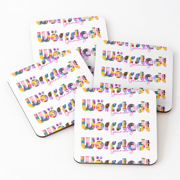 Item preview, Wörrstadt, Germany, Vibrant Abstract City Typography Art designed and sold by Wanderful-roads.