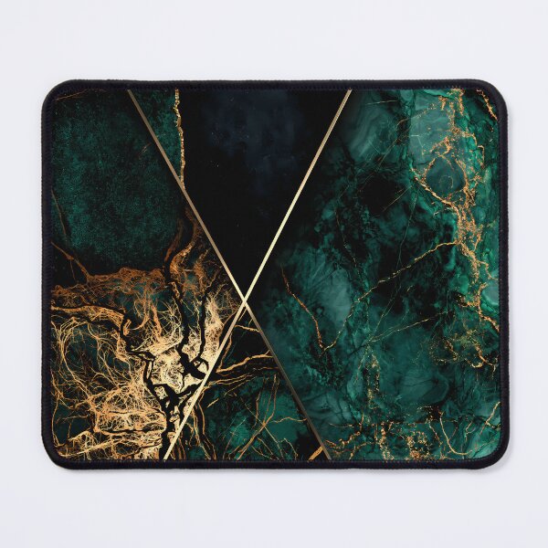 Item preview, Emerald Gold Geometric Luxury Abstraction designed and sold by CosmicGlyph.