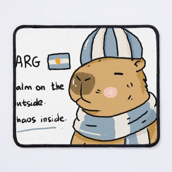 Item preview, Awkward Animal Hat Club – Argentina’s Calm Capybara | World Cup 2026 Fan designed and sold by chupichapa.