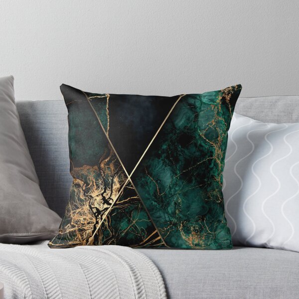 Item preview, Emerald Gold Geometric Luxury Abstraction designed and sold by CosmicGlyph.