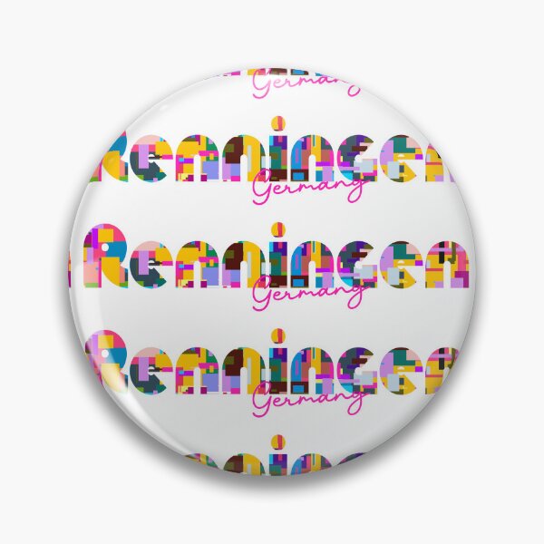 Item preview, Renningen, Germany, Vibrant Abstract City Typography Art designed and sold by Wanderful-roads.