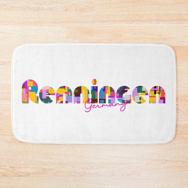 Item preview, Renningen, Germany, Vibrant Abstract City Typography Art designed and sold by Wanderful-roads.