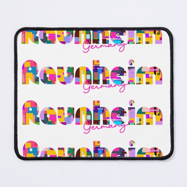 Item preview, Raunheim, Germany, Vibrant Abstract City Typography Art designed and sold by Wanderful-roads.