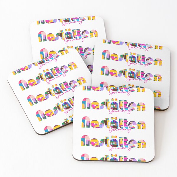 Item preview, Nastätten, Germany, Vibrant Abstract City Typography Art designed and sold by Wanderful-roads.