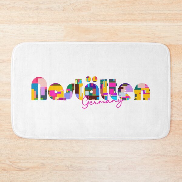 Item preview, Nastätten, Germany, Vibrant Abstract City Typography Art designed and sold by Wanderful-roads.