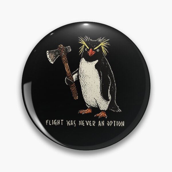 Item preview, Flight Was Never An Option - Funny Badass Penguin Viking Axe Meme designed and sold by haitrieuic96.