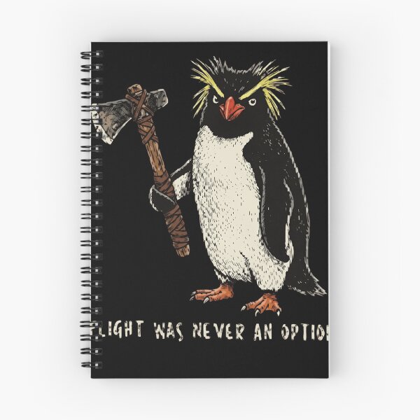Item preview, Flight Was Never An Option - Funny Badass Penguin Viking Axe Meme designed and sold by haitrieuic96.