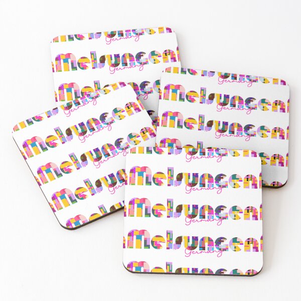 Item preview, Melsungen, Germany, Vibrant Abstract City Typography Art designed and sold by Wanderful-roads.