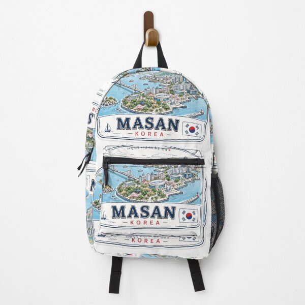 Item preview, Masan Korea Scenic Harbor Skyline 3D Label Label Text MASAN KOREA ?? designed and sold by PaintMeWorld.