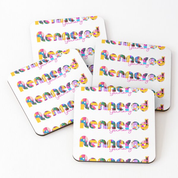 Item preview, Rennerod, Germany, Vibrant Abstract City Typography Art designed and sold by Wanderful-roads.