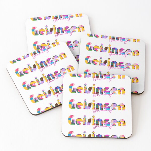 Item preview, Geisingen, Germany, Vibrant Abstract City Typography Art designed and sold by Wanderful-roads.