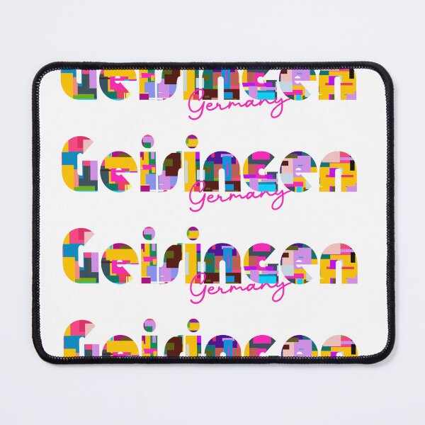 Item preview, Geisingen, Germany, Vibrant Abstract City Typography Art designed and sold by Wanderful-roads.