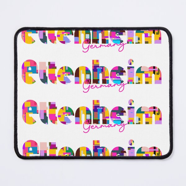 Item preview, Ettenheim, Germany, Vibrant Abstract City Typography Art designed and sold by Wanderful-roads.