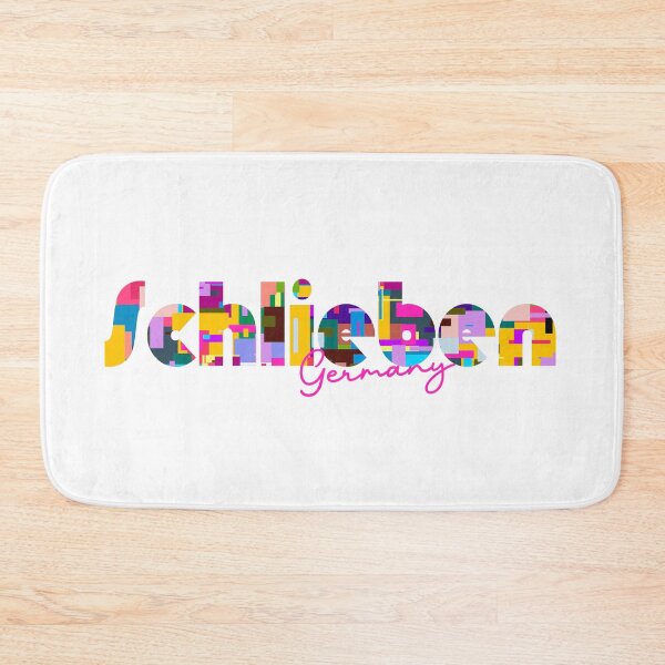 Item preview, Schlieben, Germany, Vibrant Abstract City Typography Art designed and sold by Wanderful-roads.