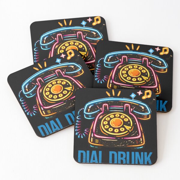 Item preview, Dial Drunk Vintage Phone Indie Pop Art designed and sold by ByteVortex.