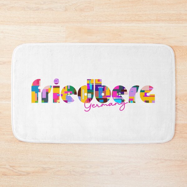 Item preview, Friedberg, Germany, Vibrant Abstract City Typography Art designed and sold by Wanderful-roads.