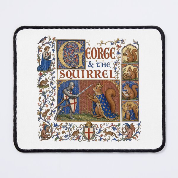Item preview, St.George and the squirrel , dragon parody designed and sold by CornershopTee.