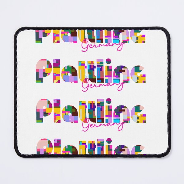 Item preview, Plattling, Germany, Vibrant Abstract City Typography Art designed and sold by Wanderful-roads.