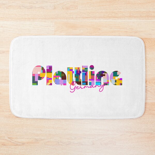Item preview, Plattling, Germany, Vibrant Abstract City Typography Art designed and sold by Wanderful-roads.