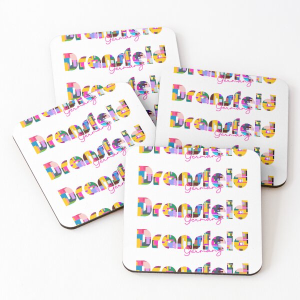 Item preview, Dransfeld, Germany, Vibrant Abstract City Typography Art designed and sold by Wanderful-roads.