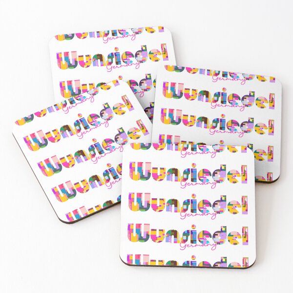 Item preview, Wunsiedel, Germany, Vibrant Abstract City Typography Art designed and sold by Wanderful-roads.