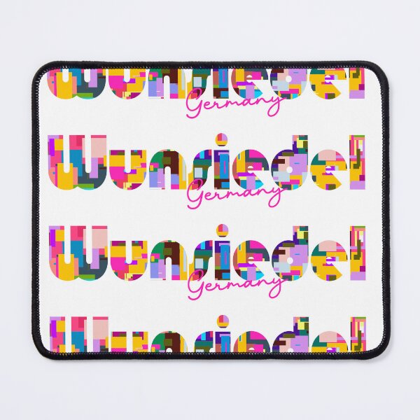 Item preview, Wunsiedel, Germany, Vibrant Abstract City Typography Art designed and sold by Wanderful-roads.