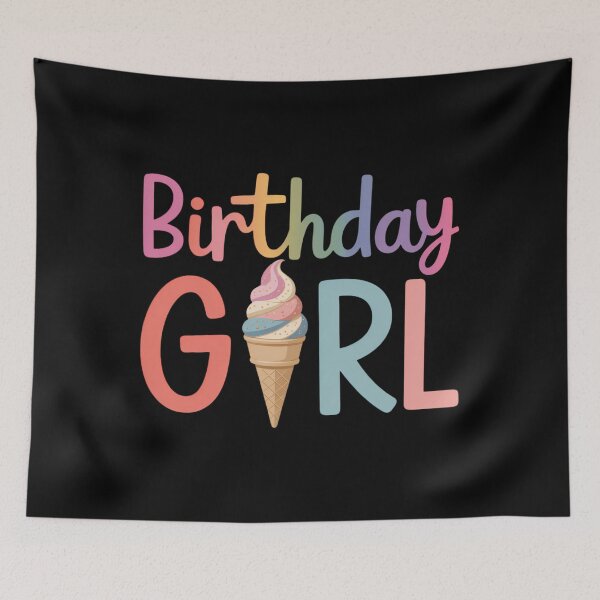 Item preview, Ice Cream Birthday Girl designed and sold by sailorjessiArt.