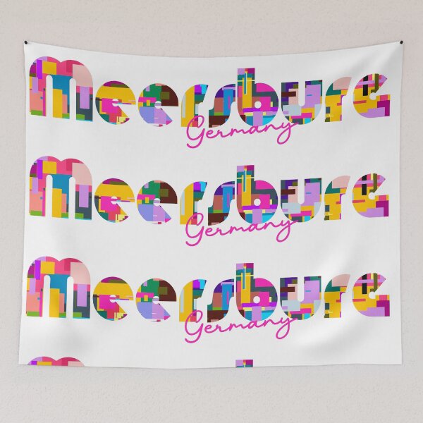 Item preview, Meersburg, Germany, Vibrant Abstract City Typography Art designed and sold by Wanderful-roads.