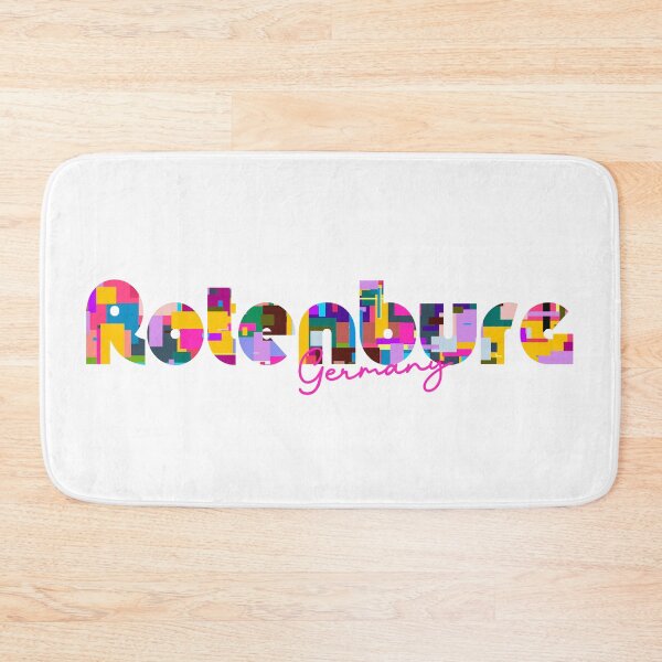 Item preview, Rotenburg, Germany, Vibrant Abstract City Typography Art designed and sold by Wanderful-roads.