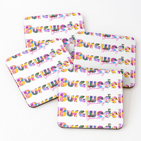 Item preview, Burgwedel, Germany, Vibrant Abstract City Typography Art designed and sold by Wanderful-roads.