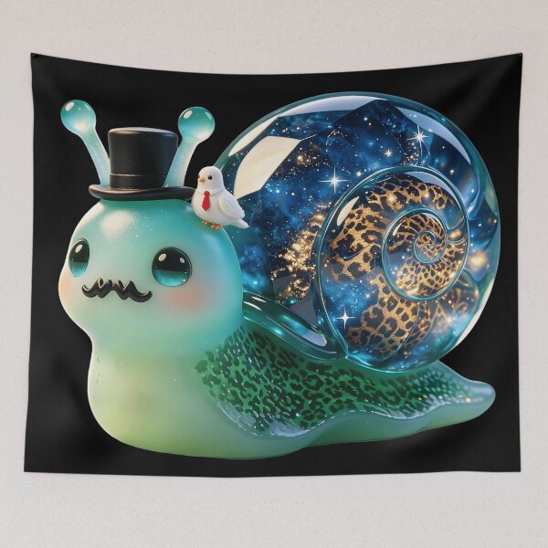 Item preview, Emerald Snail - The Elegant Secret Agent with White Pigeon designed and sold by ABYSSLAB.