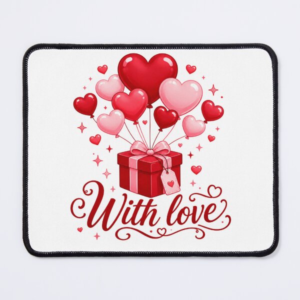 Item preview, With Love | Red Heart Balloons Valentine Gift Romantic Art designed and sold by Dulxoz.