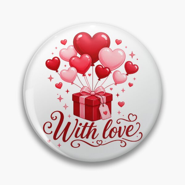 Item preview, With Love | Red Heart Balloons Valentine Gift Romantic Art designed and sold by Dulxoz.