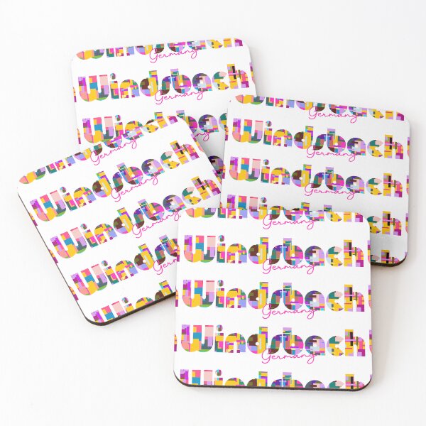 Item preview, Windsbach, Germany, Vibrant Abstract City Typography Art designed and sold by Wanderful-roads.