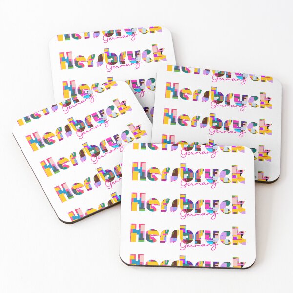 Item preview, Hersbruck, Germany, Vibrant Abstract City Typography Art designed and sold by Wanderful-roads.