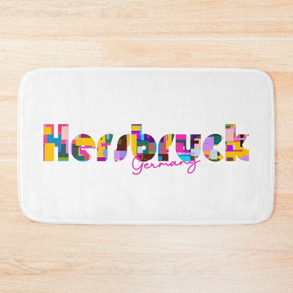 Item preview, Hersbruck, Germany, Vibrant Abstract City Typography Art designed and sold by Wanderful-roads.