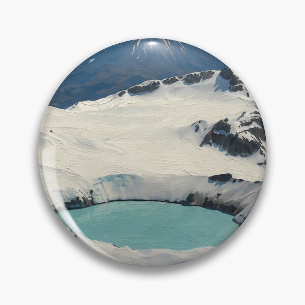 Item preview, Emerald Crater Lake | Alpine Volcano Art Print designed and sold by rigelcreation.