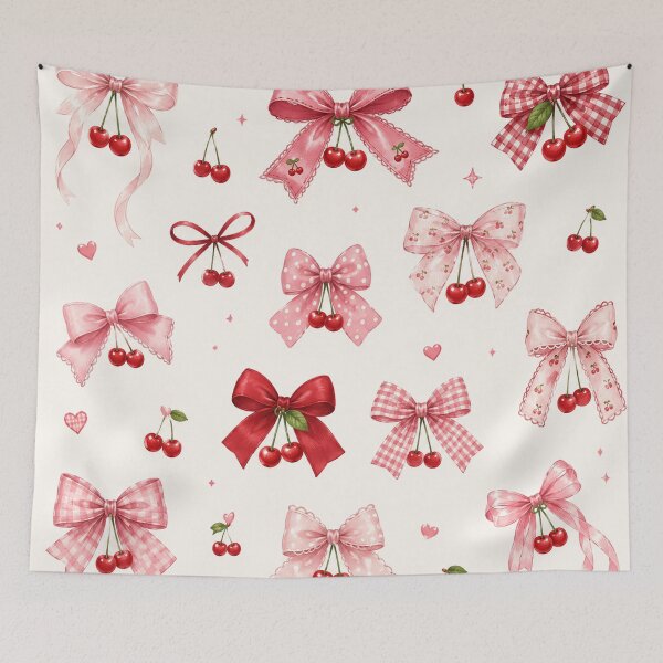 Item preview, Coquette Bows and Cherries designed and sold by EsenciaZen.