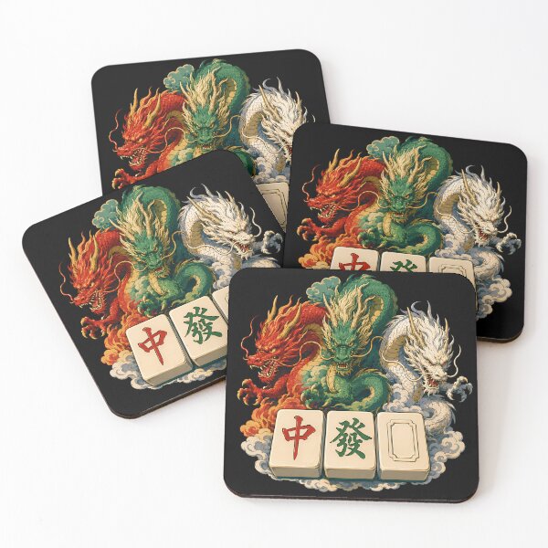 Item preview, Dragon Guardians Of The Mahjong designed and sold by Funny Vintage Stickers And T-Shirts.