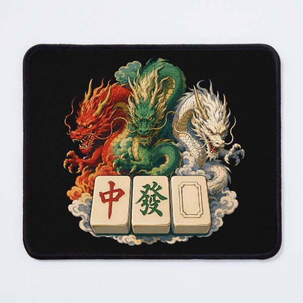 Item preview, Dragon Guardians Of The Mahjong designed and sold by Funny Vintage Stickers And T-Shirts.