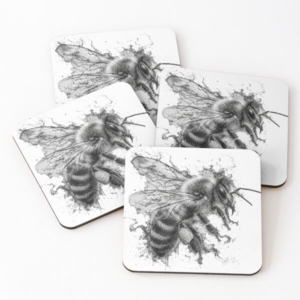 Item preview, Monochrome Honeybee in Inked Motion designed and sold by Sci-fi-2901.