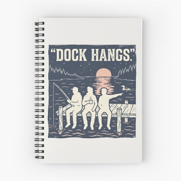 Artikelvorschau, Dock Hangs Hoodie | Vintage Lake Life Linolschnitt-Rückendruck entworfen und verkauft von DmaarGroup.
