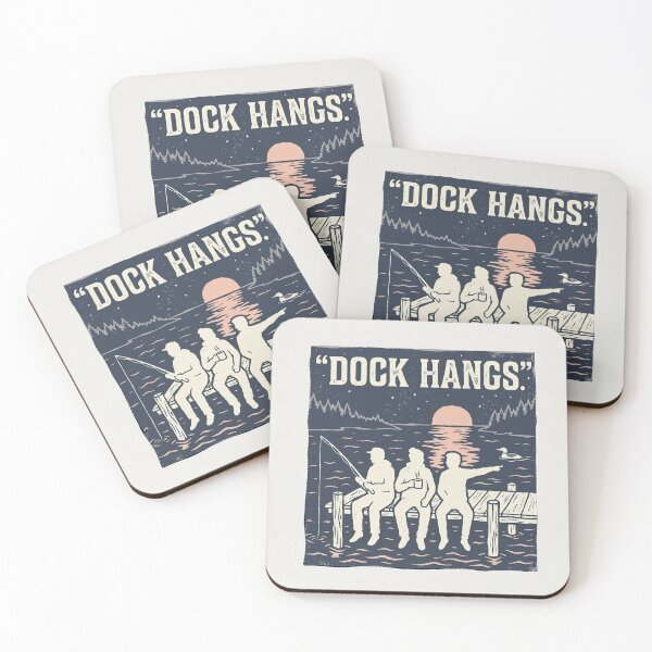 Item preview, Dock Hangs Hoodie | Vintage Lake Life Linocut Back Print designed and sold by DmaarGroup.